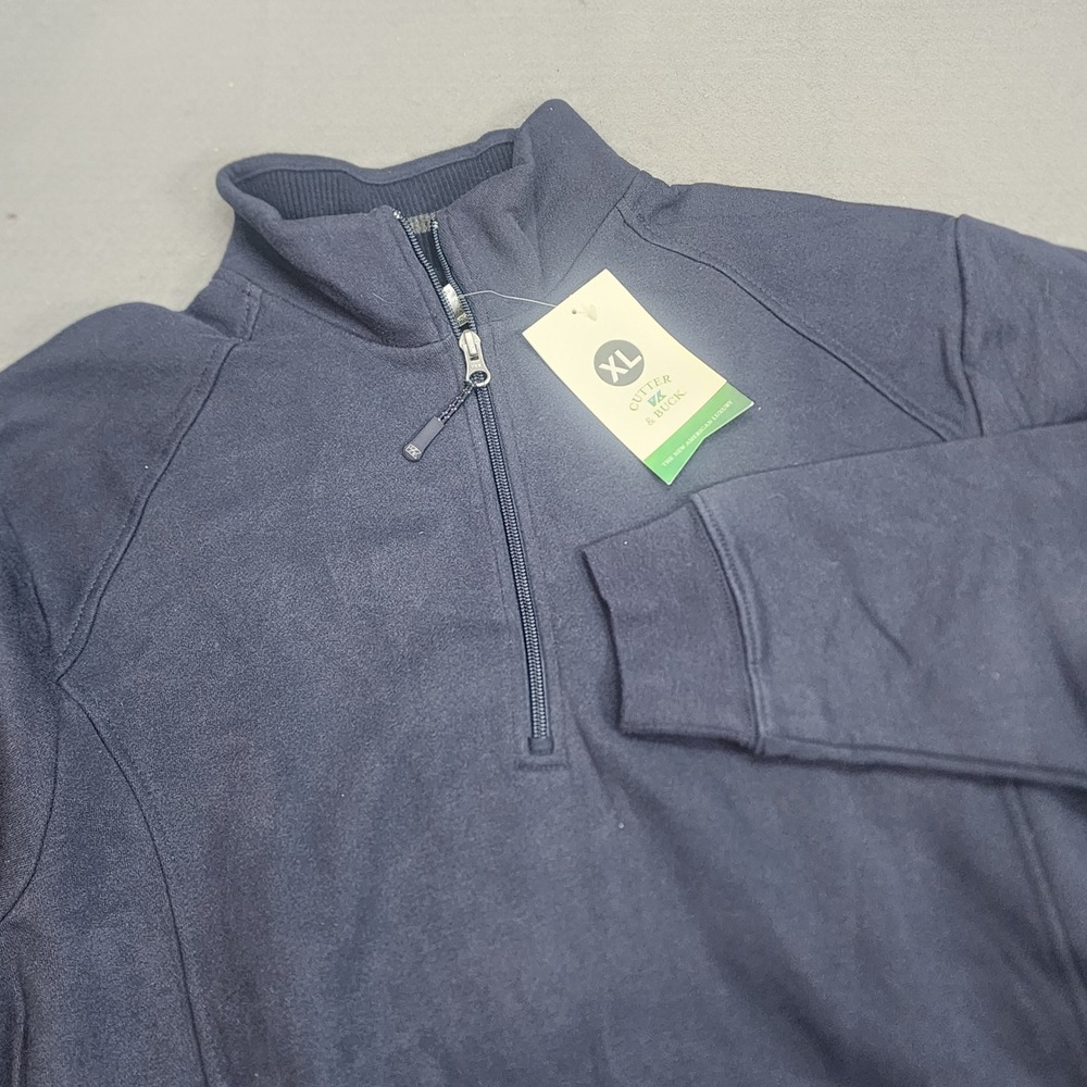 Cutter & Buck Quarter Zip Pullover Navy Blue Mens XL‎ NWT